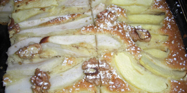 Birnen-Apfelkuchen vom Blech