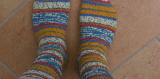 Socken am Fuß