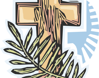Kreuz und Palmwedel